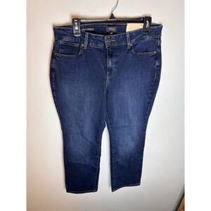NYDJ  Women's Jeans Size 14P Marilyn Straight Color Blue (Cooper) Denim NEW
